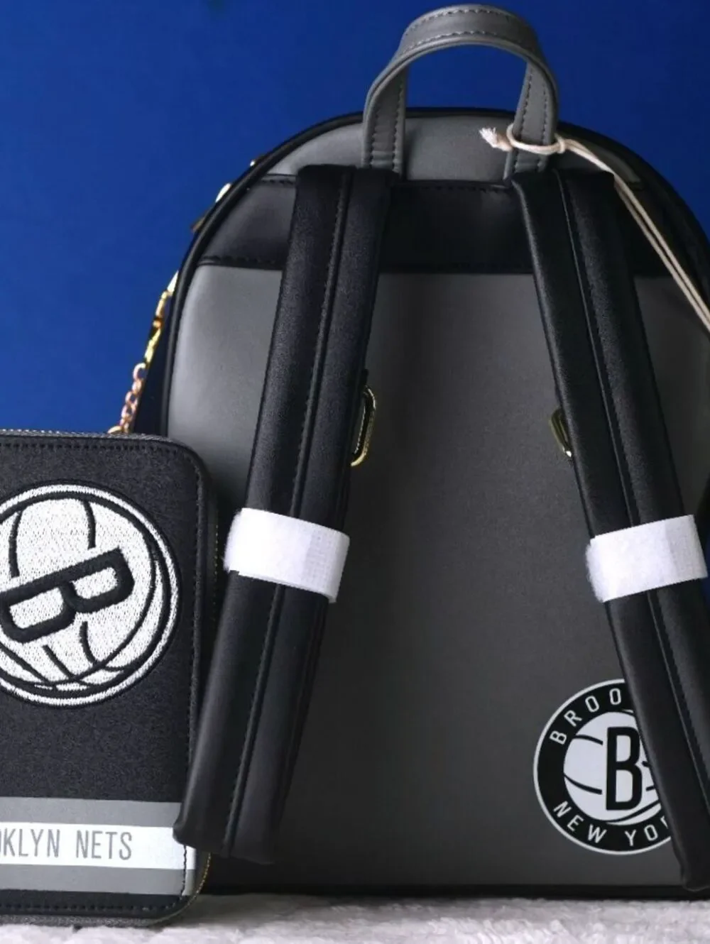 NBA Brooklyn Nets Patch Icons Mini Backpack & Wallet - NWT